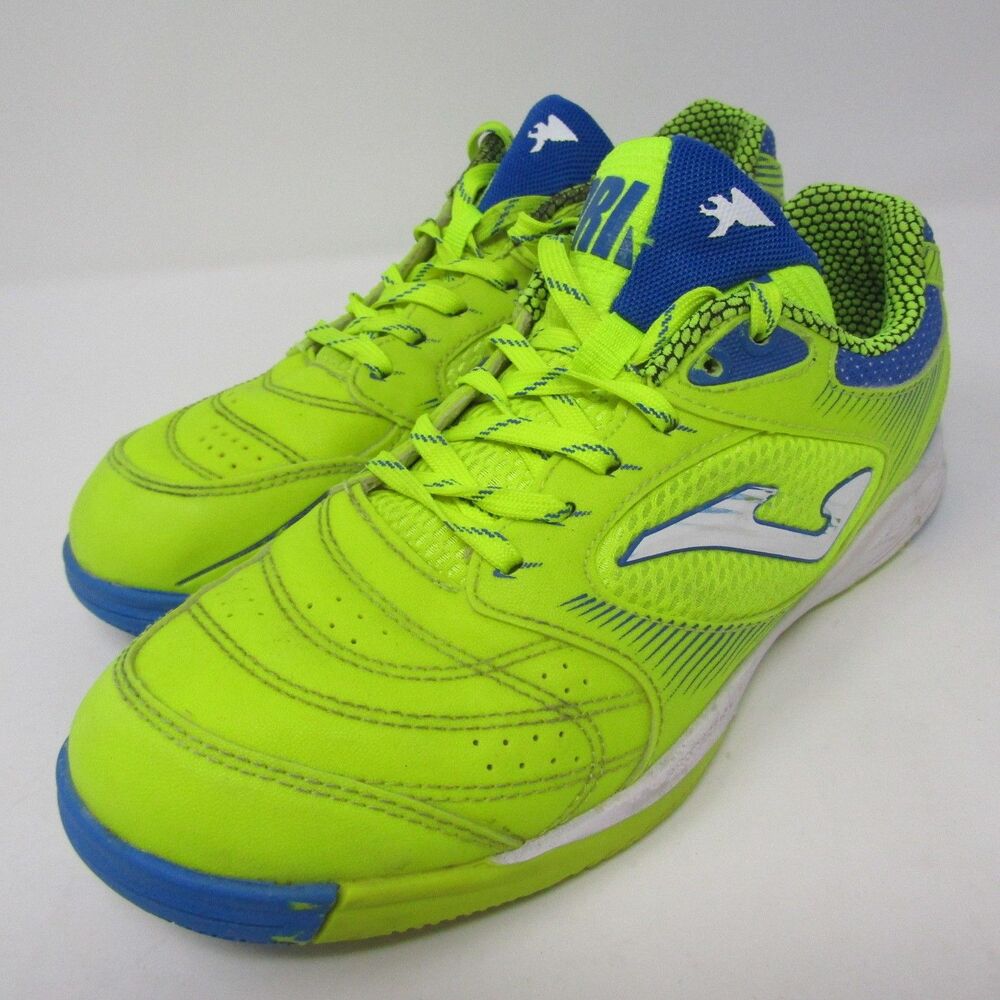 Joma Dribling Indoor Soccer Futsal Shoes Men's US 6 Neon Green Blue Sneakers